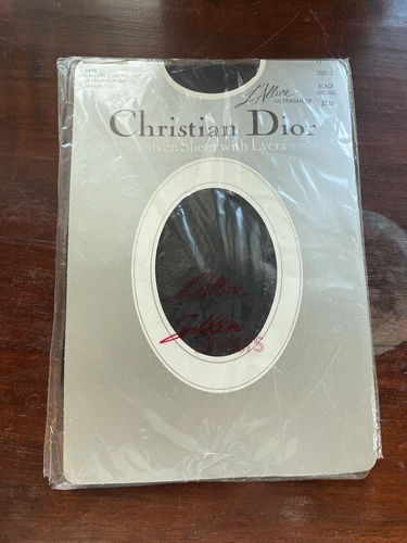 Culotte vintage Christian Dior taille 2 L’allure Control top ultra transparent noir orchidée