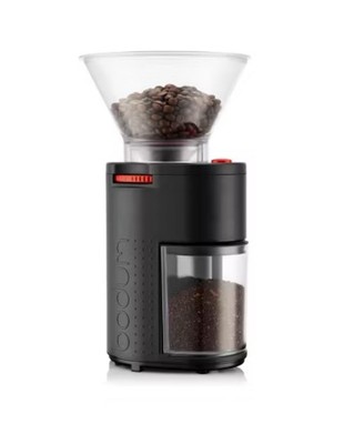 Bistro Electric Conical Burr Coffee Grinder,Preset Timer-12 Grind Settings,Black
