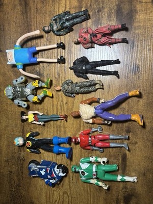 Random Toy Lot. Twelve 12 Toys Some Damaged Toys. Broken Toys. Action Figures