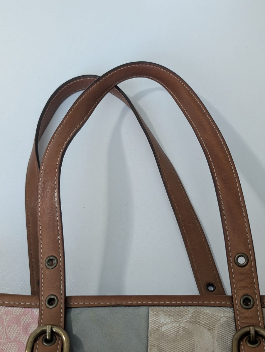 Coach Vintage Y2K Signature Suede Leather Patchwork Tote