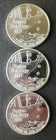 Lot of Three Money Metals Exchange 1oz Silver Don't Tread On Me Rounds