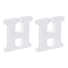 Foam Letters H Letter EPS White Polystyrene Letter Foam 100mm/4 Inch, Pack of 2