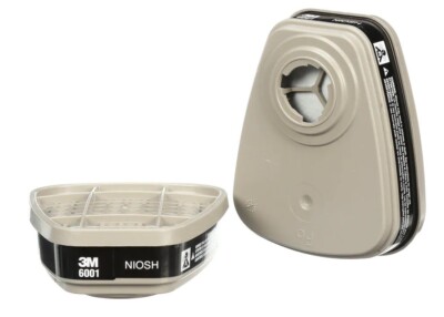 Filtres Respiratoire 6001 - Lot De 60 Cotons + 4 Cartouches - Compatible 3M 6100/7502/6800