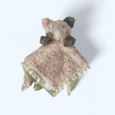 Mary Meyer Pink Pig Piggie Baby Security Blanket Lovey Cream Satin Back