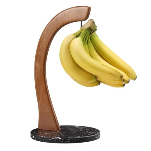 Banana Holder, Marble Stand With Stainless Steel Hook（black base） None slip b... - Picture 1 of 7