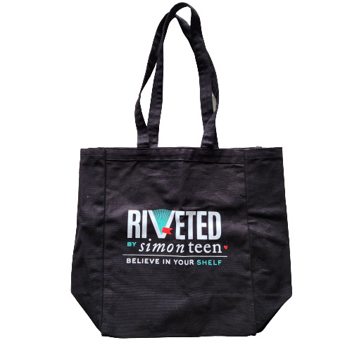 Riveted by Simon Teen Reusable Shopping Tote Bag 13x11x5 Inches
