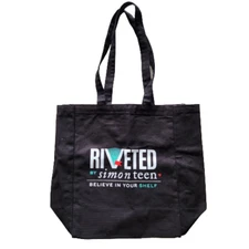 Riveted by Simon Teen Reusable Shopping Tote Bag 13x11x5 Inches
