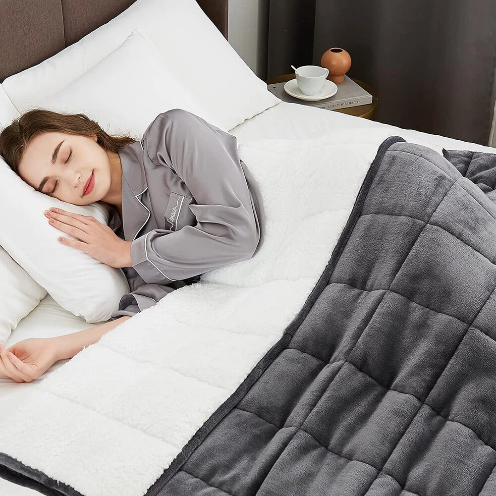 Cotton Weighted Blanket Kids Adults Size Gravity Autism Depression