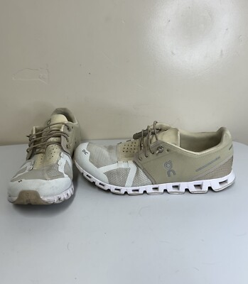 ON Women's Cloud 50/50 Running Sneaker Shoes, Sand/Snow (Medium Width) Size  10