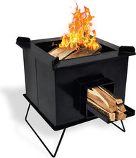 Mini Wood Stove - Outdoor Camping Wood Burning Stove As Heater - Carbon Steel