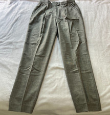 Escada Margaretha Ley Womens 40 New Wool Straight Leg Dress Pants Black/White