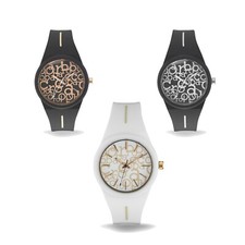 Roccobarocco Jam Lady Orologio da donna in gomma con multilogo diametro 35 mm