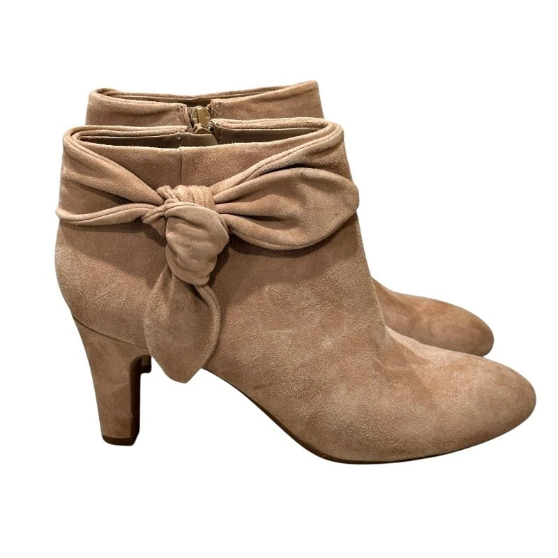 Booties Alex Marie Taille 7 - Cuir Marron, Fermeture éclair, Talon Moyen Femme