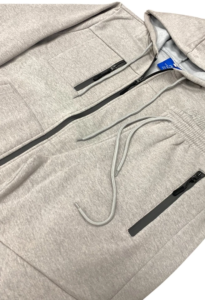 Men's Warm Fleece Jogger 2-Piece Full Warm Sweatsuit Outfit Top and bottom Set - Image 2 of 3