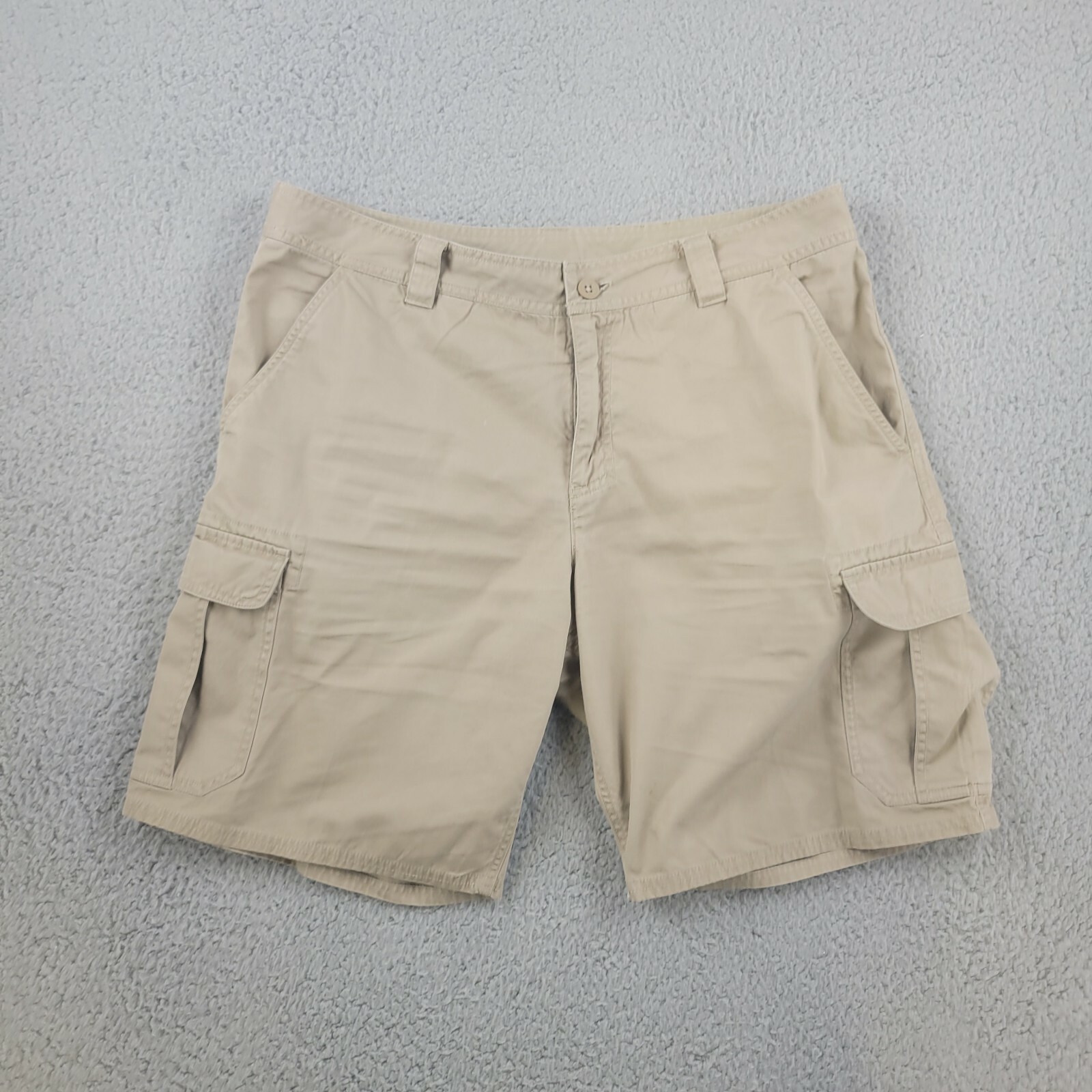 North Face Mens Large Beige Cargo Shorts 9-Inch Inseam Hiking Outdoor