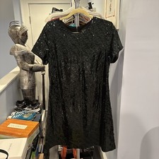 Guess Green And Black Sequin Dress Size 14