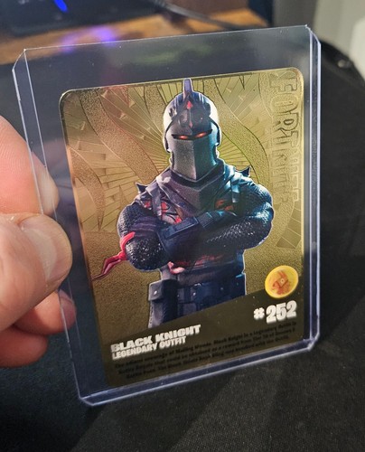 Fortnite Card Black Knight Legendary Outfit Metal Card Custom Made Collectable - Picture 5 of 6