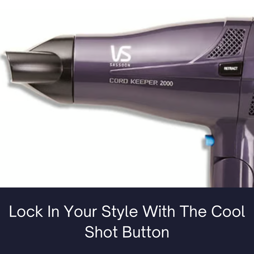 VS Sassoon Hair Dryer with Retractable Cord Foldable Handle Grip Ionic Ceramic - Picture 9 of 13