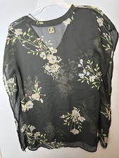 O'neill Bali Cover-Up Floral Black Womens Size XSmall Beach Cruise Vacation