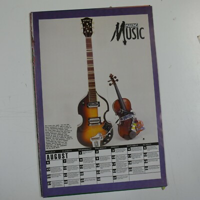 large vintage 27x41cm magazine cutting HOFNER VIOLIN ELECTRIC GUITAR