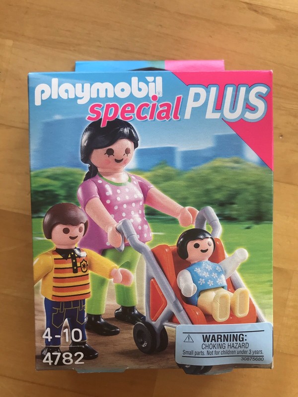 Playmobil 4782 Mother w/ Children Baby and Stroller New in Box Special Plus