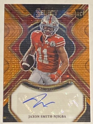 2023 Panini Select Draft Jaxon Smith-Njigba RC Orange Pulsar Auto
