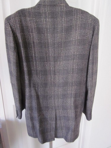 Donna Karan New York Man Styled Blazer Black/Cream Tweed Size 12 - Picture 3 of 4