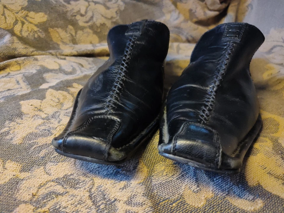 Zapatos de vestir Robert Wayne para hombre, punta cuadrada cuero PU negro, talla 12 (se siente 11) Foto 3 de 4