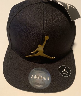black and gold jordan snapback