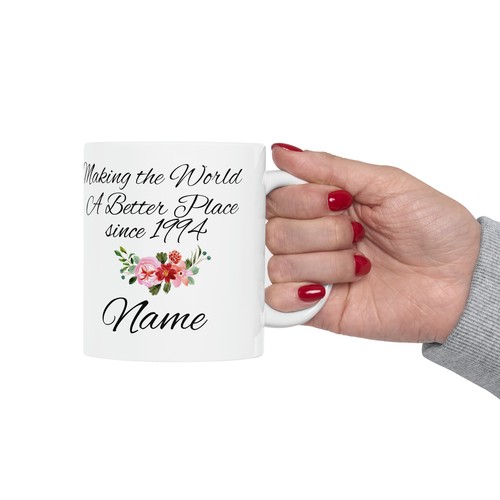 30 cumpleaños regalo nombre personalizado taza nacido en 1994 regalo - Imagen 10 de 10