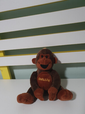 MONKEY PLUSH TOY CHILLIN RUSS BROWN MONKEY BEANS IN BUM