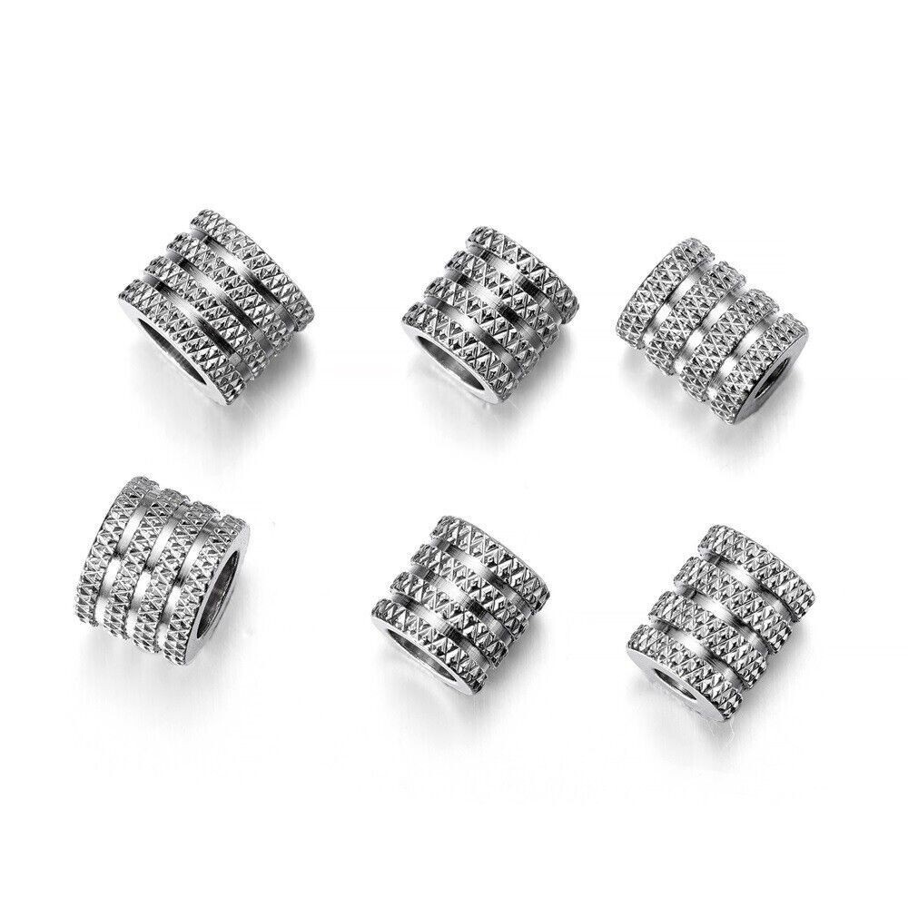 10 Pcs 304 Stainless Steel Ball Round Spacer Beads - 12mm X 11mm - Hole