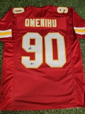 CHARLES OMENIHU Kansas City Chiefs Autographed / Signed Custom XL Jersey 