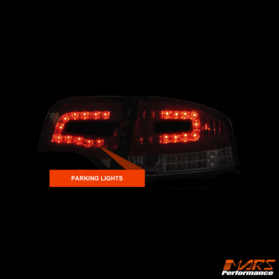 アウディA4 S4 RS4 B7セダン用LEDテールランプ 2005-2008y Clear Red LED Tail Lights Indicators for AUDI A4 S4 S-Line B7 05