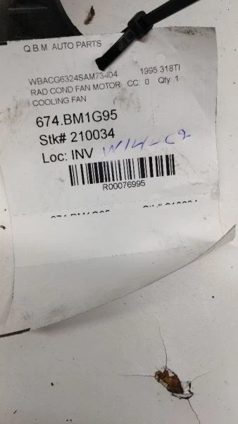 1995 BMW 318TI COOLING FAN - Image 4 of 4