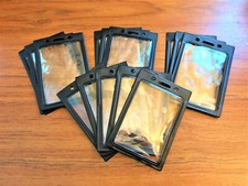 14 Vertical ID Badge Holder Clear Vinyl Case with Multiple Color Border Options