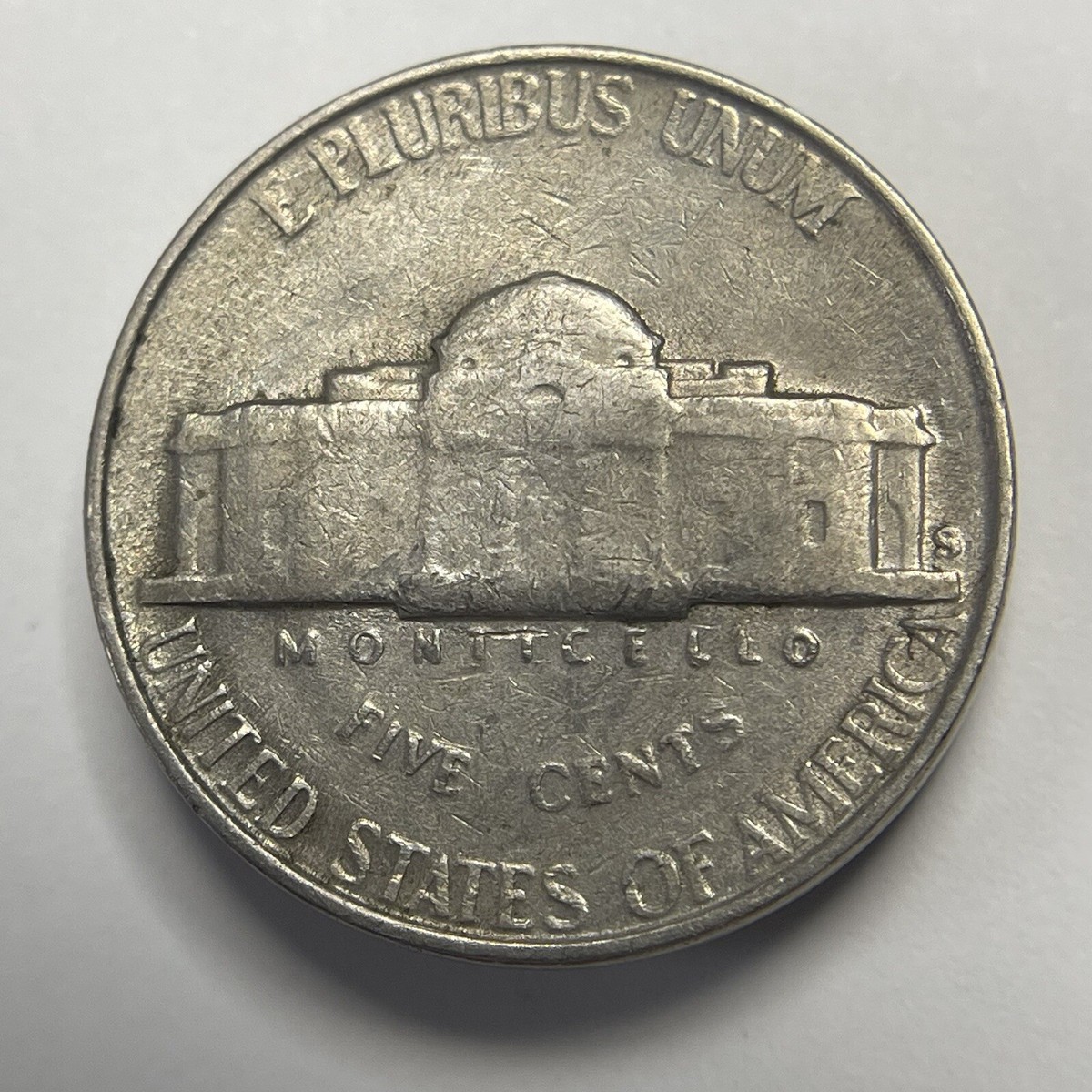1951-S 5C Jefferson Nickel With Cracked Planchet Error - 62045 | eBay