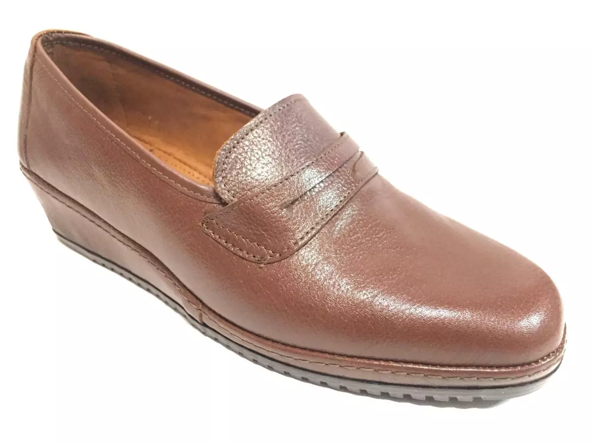 NEW LADIES KATRIN PONY 508 ORIGINAL BROWN LEATHER CASUAL LOAFER SHOES