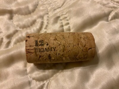 19 Crimes Collectible Wine Cork #12 Bigamy...Cork 12