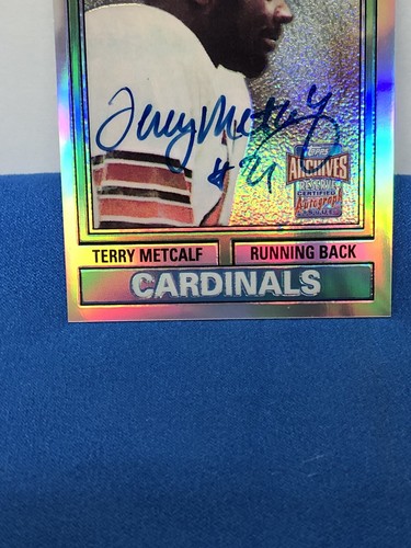 2001 Topps Archives Reserve Terry Metcalf Refractor Auto #444 Cardinals - Picture 4 of 10