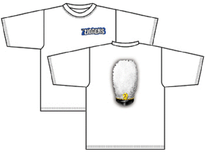 ALTRA T shirt The Ziggens Ska Punk Surf Sublime LBC bianca logo con licenza MEDIA #77032