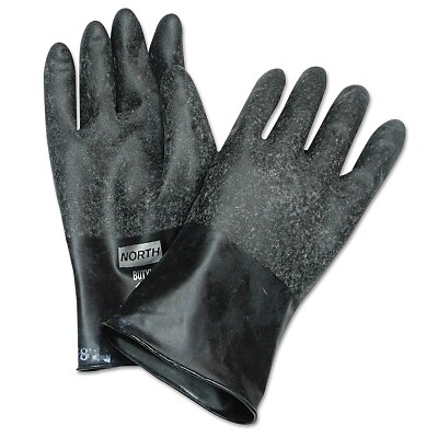 HONEYWELL NORTH B131R/10 CHEMICAL RESISTANT BUTYL GLOVES SIZE 10 GRIP-SAF