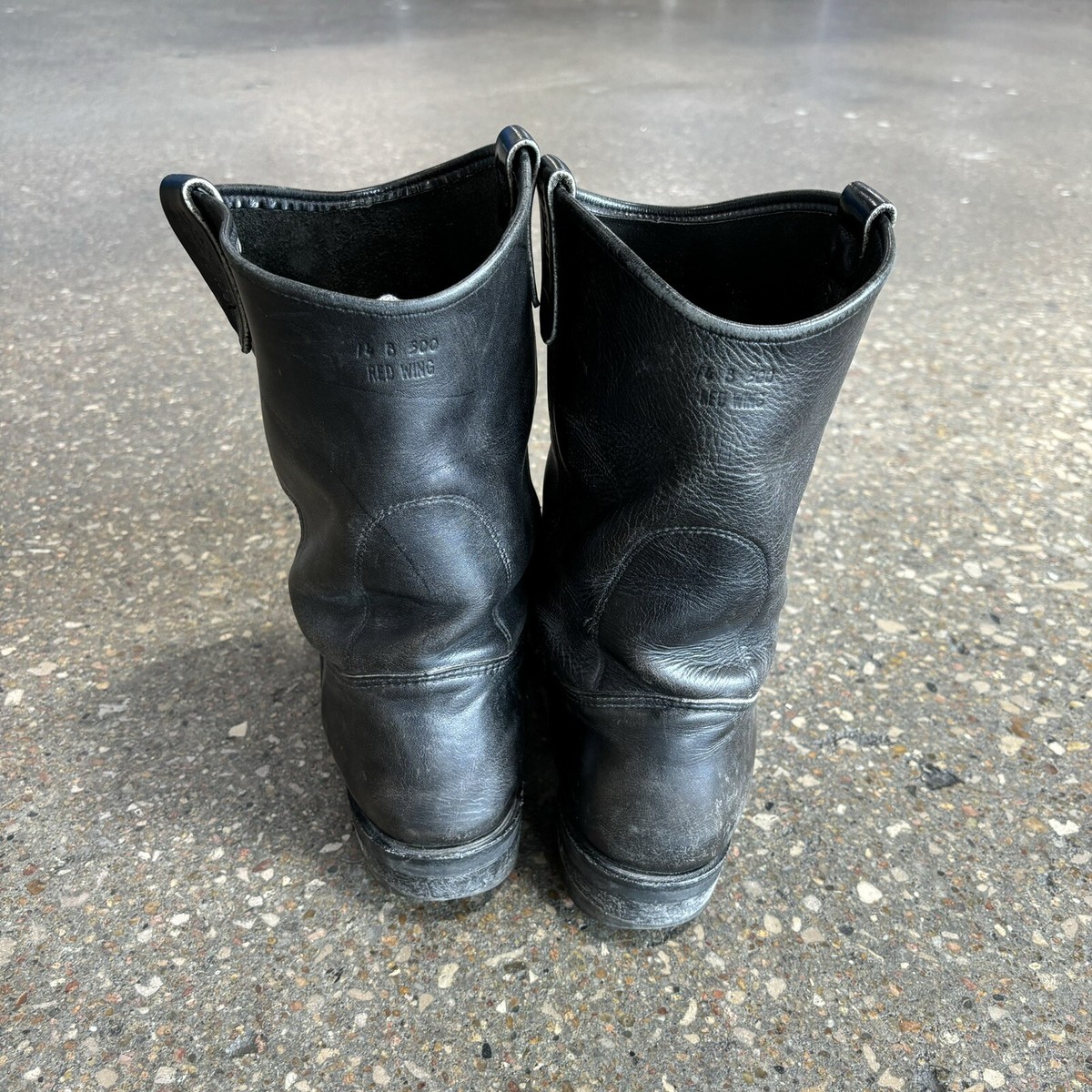 Vintage Red Wing Pecos #1116 Black Leather Cowboy Work Boots  display picture 2