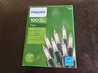Philips 100 Mini String Lights Green Wire Clear Bulb-NEW-Christmas Holiday