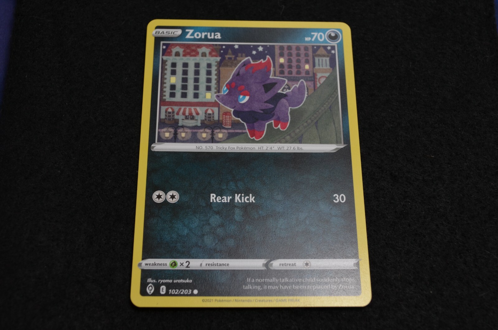 POKEMON ZORUA EVOLVING SKIES 102/203 NM/Mint PACK FRESH