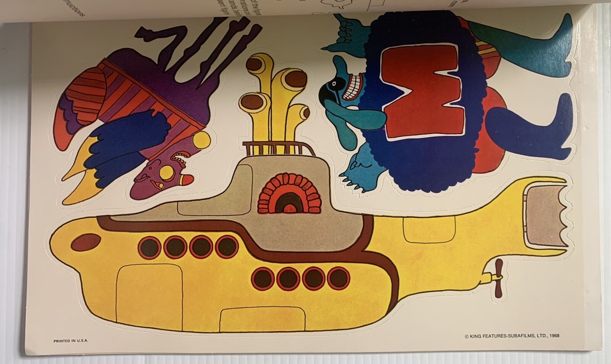 ビートルズ「イエロー サブマリン」 ポップアウトデザインコレクション 1968 THE BEATLES YELLOW SUBMARINE 20 POP-OUT ART DECORATIONS