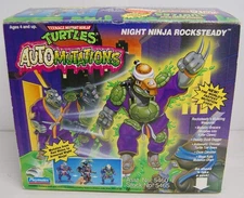 Ninja Turtles TMNT Auto Mutations - Night Ninja Rocksteady 1993 Complete