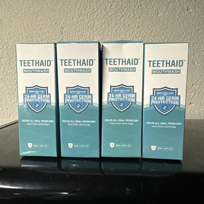 4  PCS Teethaid Mouthwash Whitening Toothpaste Foam Refreshing Breath Deep Clean