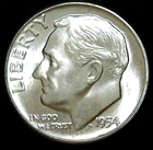 1954-P 10C Roosevelt Dime BU 90% Silver 26olc0223-1