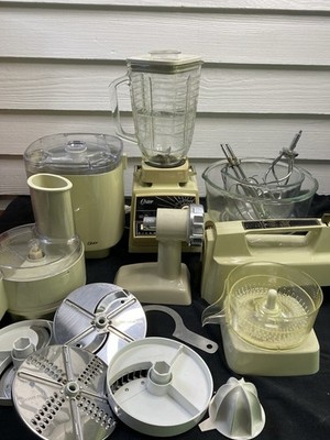 Vtg OSTER Regency Kitchen Center Mixer Blend Processor Juicer Grinder Ice Cream